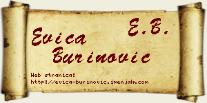 Evica Burinović vizit kartica